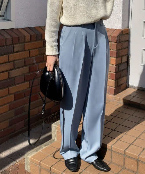 LAUIR（ラウアー）の「センタープレスタックスラックス（スラックス・レディース・ブラック/ベージュ/グリーン系その他/ブルー/ピンク/イエロー/ブラウン/モカ/グレー/キャメル・MEDIUM/LARGE/X-LARGE）」の7枚目の写真