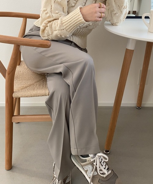 LAUIR（ラウアー）の「センタープレスタックスラックス（スラックス・レディース・ブラック/ベージュ/グリーン系その他/ブルー/ピンク/イエロー/ブラウン/モカ/グレー/キャメル・MEDIUM/LARGE/X-LARGE）」の15枚目の写真