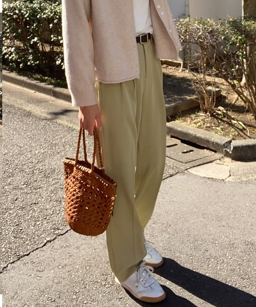 LAUIR（ラウアー）の「センタープレスタックスラックス（スラックス・レディース・ブラック/ベージュ/グリーン系その他/ブルー/ピンク/イエロー/ブラウン/モカ/グレー/キャメル・MEDIUM/LARGE/X-LARGE）」の13枚目の写真