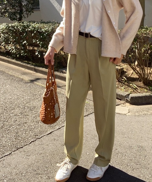 LAUIR（ラウアー）の「センタープレスタックスラックス（スラックス・レディース・ブラック/ベージュ/グリーン系その他/ブルー/ピンク/イエロー/ブラウン/モカ/グレー/キャメル・MEDIUM/LARGE/X-LARGE）」の11枚目の写真