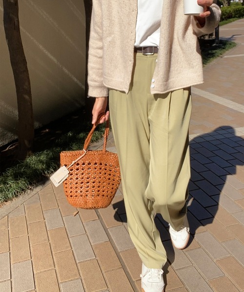 LAUIR（ラウアー）の「センタープレスタックスラックス（スラックス・レディース・ブラック/ベージュ/グリーン系その他/ブルー/ピンク/イエロー/ブラウン/モカ/グレー/キャメル・MEDIUM/LARGE/X-LARGE）」の18枚目の写真