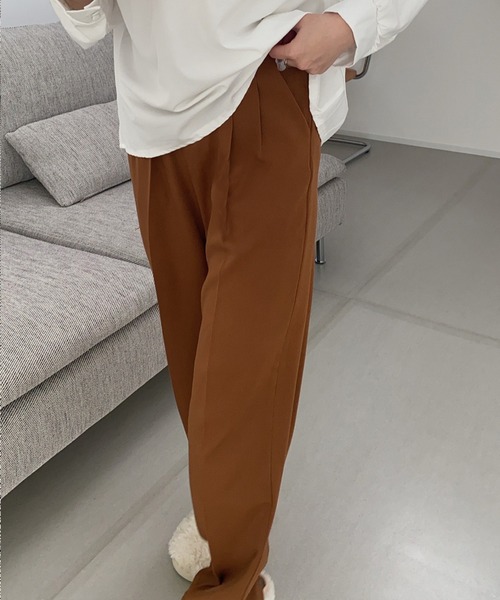 LAUIR（ラウアー）の「センタープレスタックスラックス（スラックス・レディース・ブラック/ベージュ/グリーン系その他/ブルー/ピンク/イエロー/ブラウン/モカ/グレー/キャメル・MEDIUM/LARGE/X-LARGE）」の14枚目の写真