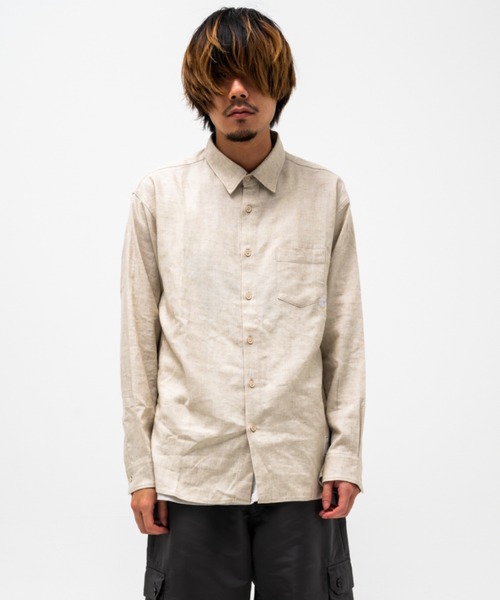 EFFECTEN(エフェクテン)の「【effecten/エフェクテン】two-faced basic shirts(シャツ/ブラウス・メンズ・ブルー/アイボリー・FREE)」の1枚目の写真