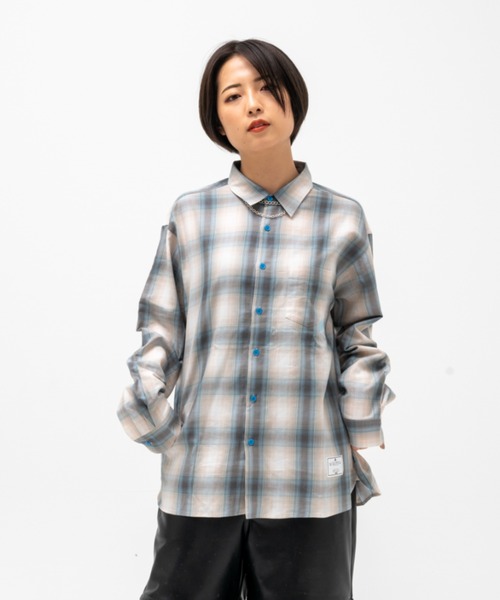 EFFECTEN(エフェクテン)の「【effecten/エフェクテン】two-faced basic shirts(シャツ/ブラウス・メンズ・ブルー/アイボリー・FREE)」の11枚目の写真