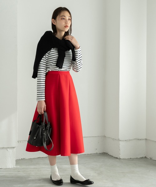 Edit Sheen（エディットシーン）の「ボンディングボリュームフレアスカート（スカート・レディース・ブラック/ネイビー/レッド・MEDIUM）」の19枚目の写真