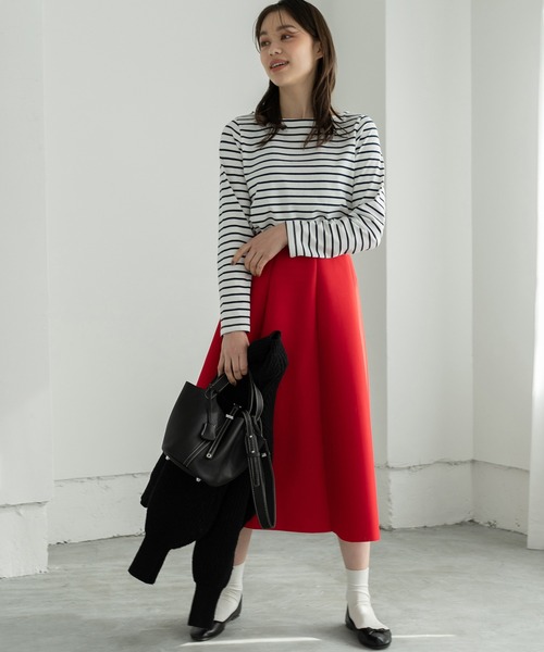 Edit Sheen（エディットシーン）の「ボンディングボリュームフレアスカート（スカート・レディース・ブラック/ネイビー/レッド・MEDIUM）」の15枚目の写真