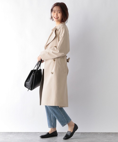 GLOBAL WORK(グローバルワーク)の「エアかる撥水トレンチコート/259304(トレンチコート・レディース・ベージュ/ライトグリーン/グレー系その他/ブラウン系その他4・SMALL/MEDIUM/LARGE)」の5枚目の写真