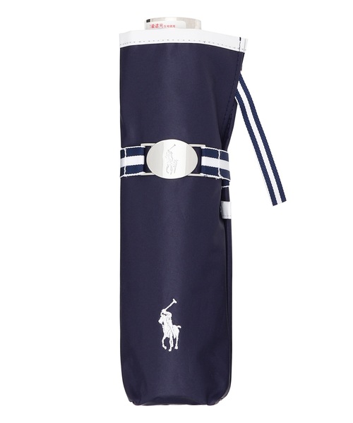 POLO　ポロラルフローレン　ストライプ　ポニー　ロゴ　折りたたみ　傘　晴雨兼用 セール】遮光 晴雨兼用 折りたたみ日傘 'ストライプ＆ロゴ