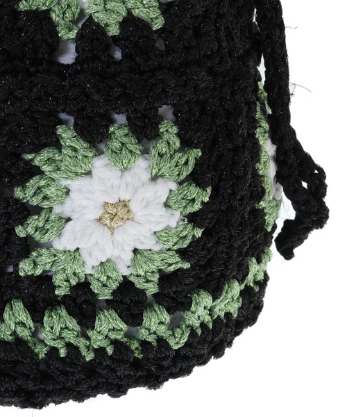 Candy Stripper（キャンディストリッパー）の「FLOWER CROCHET DRAWSTRING バッグ（ショルダーバッグ・レディース・ライトブルー/ブラック・FREE）」の10枚目の写真