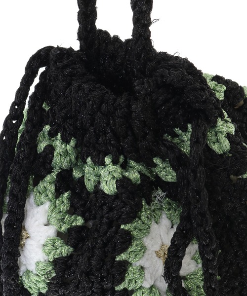 Candy Stripper（キャンディストリッパー）の「FLOWER CROCHET DRAWSTRING バッグ（ショルダーバッグ・レディース・ライトブルー/ブラック・FREE）」の13枚目の写真