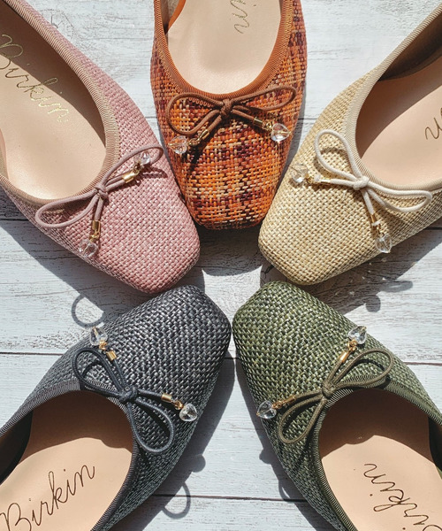 Bridget Birkin（ブリジットバーキン）の「【Bridget Birkin】ラフィアリボンパンプス(521055)（パンプス・レディース・カーキ/ベージュ/ピンク/マルチ/グレー・24/23/22.5/23.5/24.5）」の12枚目の写真