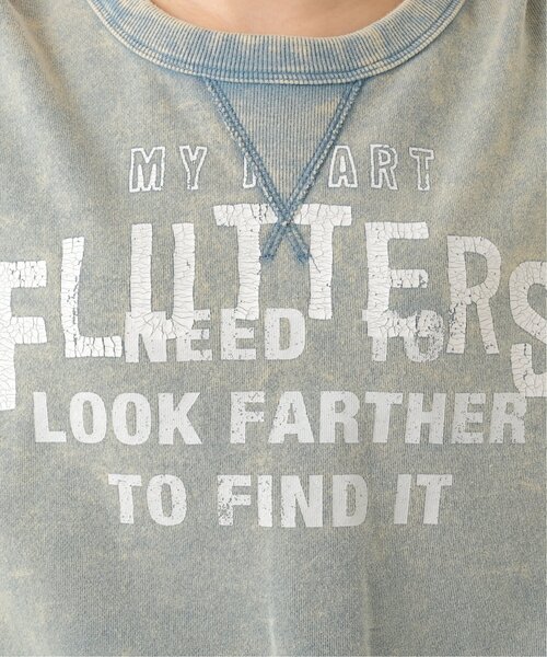 DOUBLE NAME（ダブルネーム）の「加工ロゴプリントクロップド丈プルオーバー（スウェット・レディース・キナリ/スミクロ/サックスブルー/グリーン・FREE）」の17枚目の写真