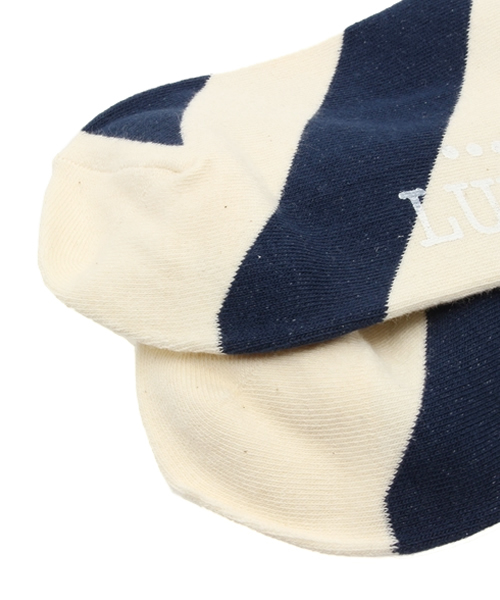 Anoutcommune（アナウトコミューン）の「【LUFT】 Slant border sox ［SHORT］（ソックス/靴下・メンズ・チャコールグレー/グリーン/ネイビー/レッド・FREE）」の6枚目の写真