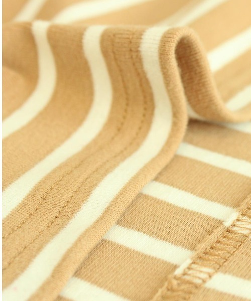 leswel（レスウェル）の「【M～5L 大きいサイズ】ボーダー ドルマン カットソー（Tシャツ/カットソー・レディース・ベージュ/ネイビー/オフホワイト/ピンク・LL/3L/4L/5L/M/L）」の6枚目の写真