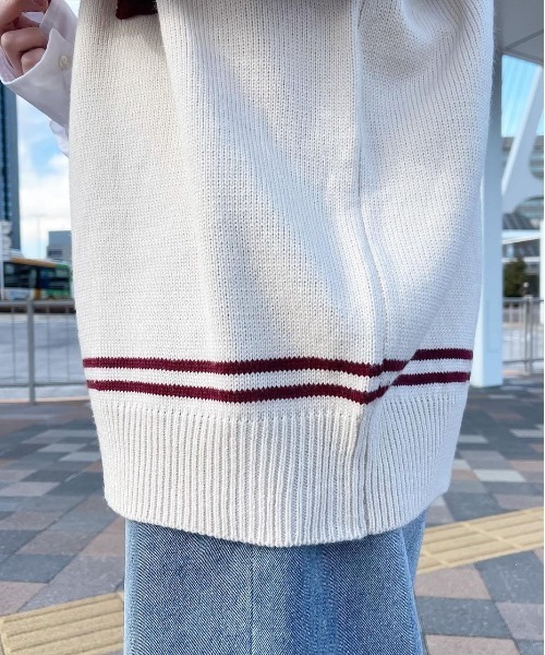 PairPair(ペアペア)の「チルデンニットベスト(ユニセックス)(ベスト・レディース・ネイビー/アイボリー・MEDIUM/LARGE)」の18枚目の写真