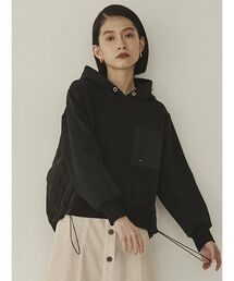 COTORICA | キルティング切替パーカー【セットアップ対応】(パーカー)