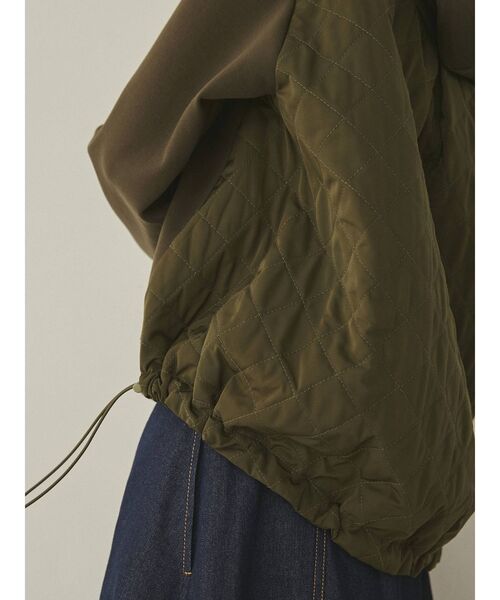 COTORICA（コトリカ）の「キルティング切替パーカー【セットアップ対応】（パーカー・レディース・ブラック/オフホワイト/カーキ・MEDIUM/SMALL）」の6枚目の写真