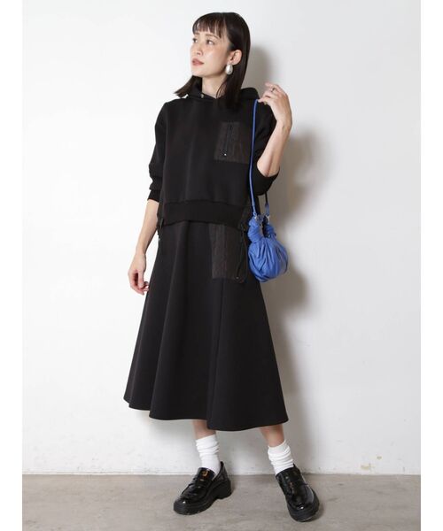 COTORICA（コトリカ）の「キルティング切替パーカー【セットアップ対応】（パーカー・レディース・ブラック/オフホワイト/カーキ・MEDIUM/SMALL）」の16枚目の写真