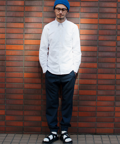 green label relaxing（グリーンレーベルリラクシング）の「◎40//OX GIZA BD-N シャツ◆（シャツ/ブラウス・メンズ・ライトグレー/ライトピンク/コバルトブルー/ホワイト/イエロー・SMALL/MEDIUM/X-LARGE/LARGE/X-SMALL）」の10枚目の写真