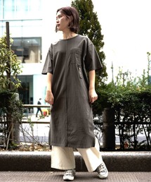 AVIREX | FADE WASH TAPE LOGO ONEPIECE/ フェイドウォッシュ ロゴワンピース(ワンピース)