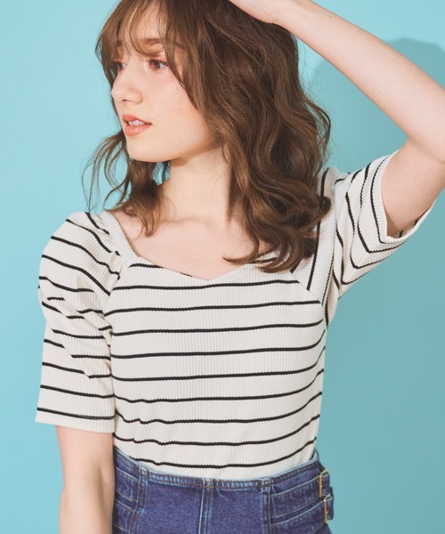 Noela（ノエラ）の「パワショルボーダーカットソー（Tシャツ