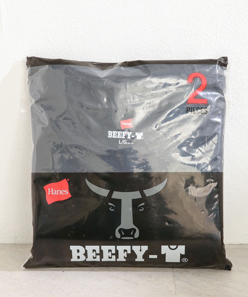 HANES(ヘインズ)の「『WEB限定』Hanes BEEFY T-SHIRTS 2P(Tシャツ/カットソー・メンズ・ブラック/ホワイト・X-LARGE/MEDIUM/LARGE)」の8枚目の写真