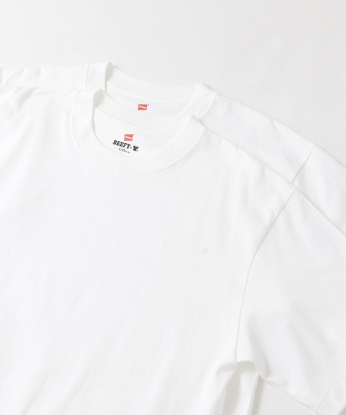 HANES(ヘインズ)の「『WEB限定』Hanes BEEFY T-SHIRTS 2P(Tシャツ/カットソー・メンズ・ブラック/ホワイト・X-LARGE/MEDIUM/LARGE)」の13枚目の写真