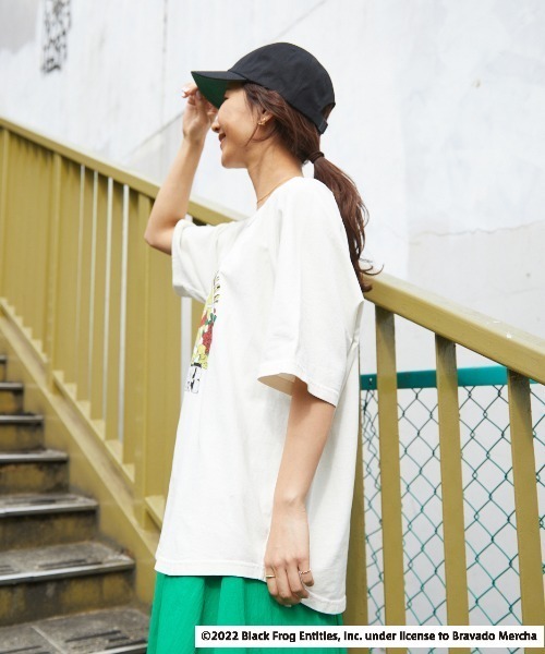 RODEO CROWNS WIDE BOWL（ロデオクラウンズワイドボウル）の「GS ROCK ラグラン トップス（Tシャツ/カットソー・レディース・ネイビー/ブラック/オフホワイト・FREE）」の18枚目の写真