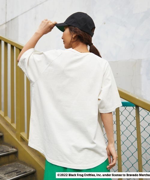 RODEO CROWNS WIDE BOWL（ロデオクラウンズワイドボウル）の「GS ROCK ラグラン トップス（Tシャツ/カットソー・レディース・ネイビー/ブラック/オフホワイト・FREE）」の19枚目の写真