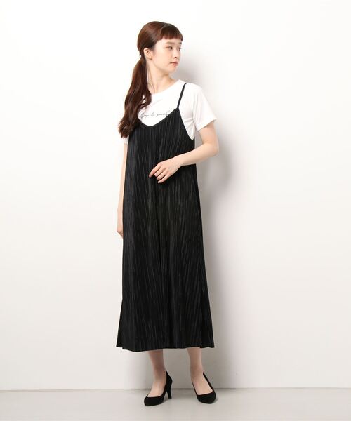 BELLUNA PLUS（ベルーナ）の「プリーツ使いワンピースアンサンブル（ワンピース・レディース・ブラック/カーキ/グレー系その他・MEDIUM/LARGE/X-LARGE）」の10枚目の写真