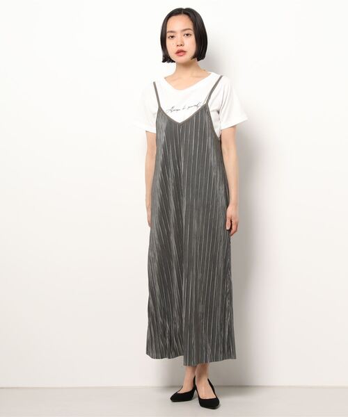 BELLUNA PLUS（ベルーナ）の「プリーツ使いワンピースアンサンブル（ワンピース・レディース・ブラック/カーキ/グレー系その他・MEDIUM/LARGE/X-LARGE）」の8枚目の写真