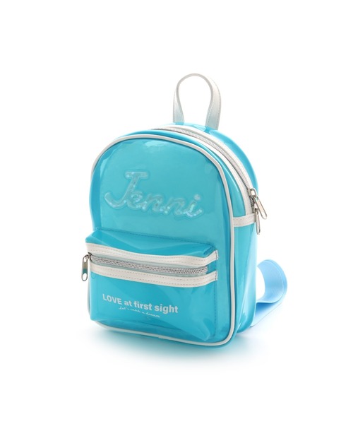 JENNI love（ジェニィラブ）の「フレークロゴクリアミニリュック（バックパック/リュック・キッズ・ラベンダー/サックスブルー/オフホワイト・F）」の13枚目の写真