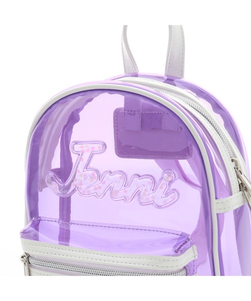 JENNI love（ジェニィラブ）の「フレークロゴクリアミニリュック（バックパック/リュック・キッズ・ラベンダー/サックスブルー/オフホワイト・F）」の11枚目の写真