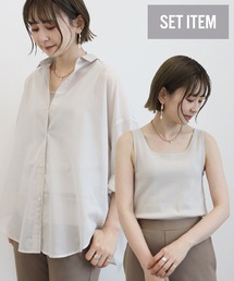 AMERICAN HOLIC | SET ボイルシャツ+タンクセット(アンサンブル)