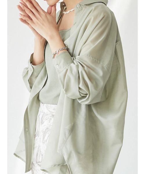 AMERICAN HOLIC（アメリカンホリック）の「SET ボイルシャツ+タンクセット（アンサンブル・レディース・モカ/チェック/アイボリー/カーキ・L/M）」の21枚目の写真