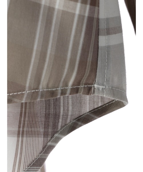 AMERICAN HOLIC（アメリカンホリック）の「SET ボイルシャツ+タンクセット（アンサンブル・レディース・モカ/チェック/アイボリー/カーキ・L/M）」の13枚目の写真