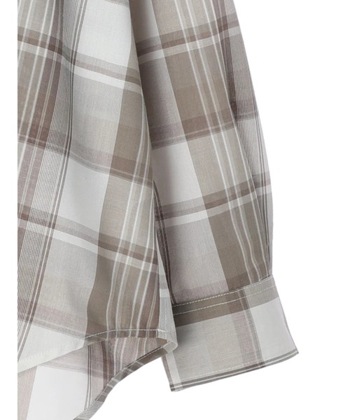 AMERICAN HOLIC（アメリカンホリック）の「SET ボイルシャツ+タンクセット（アンサンブル・レディース・モカ/チェック/アイボリー/カーキ・L/M）」の10枚目の写真