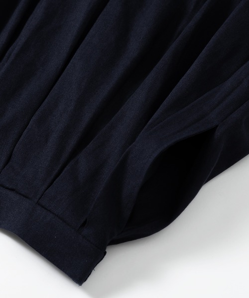 MUHET（ミュエータ）の「リネン混タックフレアスカート（スカート・レディース・ネイビー/グリーン/ライトカーキ・SMALL/MEDIUM/LARGE）」の9枚目の写真