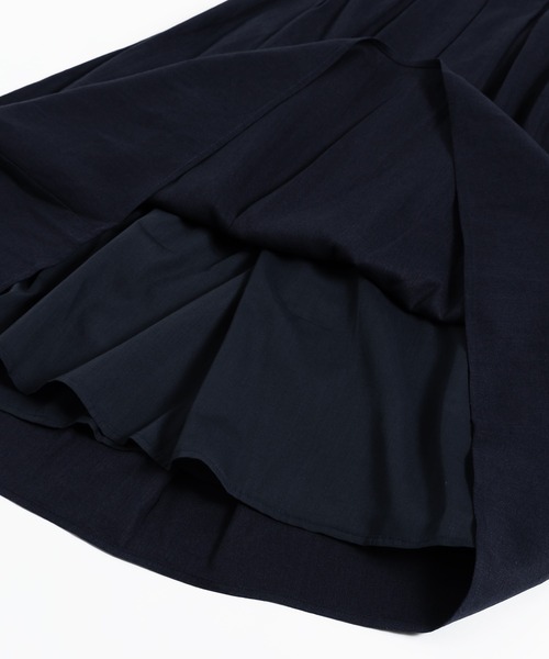 MUHET（ミュエータ）の「リネン混タックフレアスカート（スカート・レディース・ネイビー/グリーン/ライトカーキ・SMALL/MEDIUM/LARGE）」の10枚目の写真