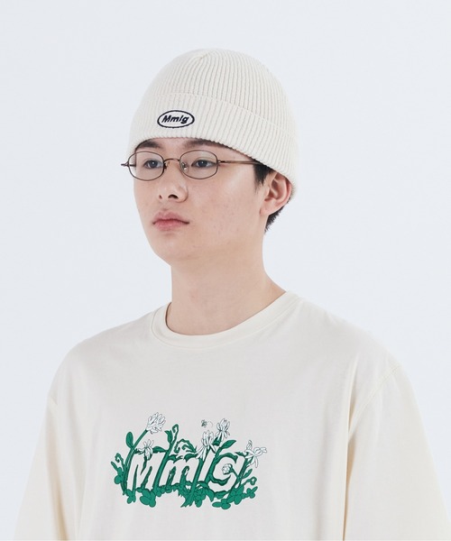 87mm（87mm）の「【87MM / Mmlg】CLUB KNITCAP / パルチムエムエム MMLG ワンポイントロゴ クラブ ニットキャップ（ニットキャップ/ビーニー・レディース・ブラック/アイボリー・FREE）」の5枚目の写真