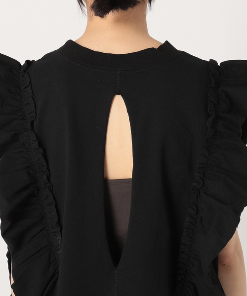 CITYSHOP(シティーショップ)の「DOZUME FRILL N/S Tシャツ(Tシャツ/カットソー・レディース・ホワイト/ブラック・FREE)」の19枚目の写真
