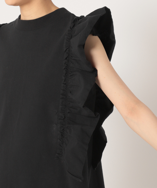 CITYSHOP(シティーショップ)の「DOZUME FRILL N/S Tシャツ(Tシャツ/カットソー・レディース・ホワイト/ブラック・FREE)」の21枚目の写真