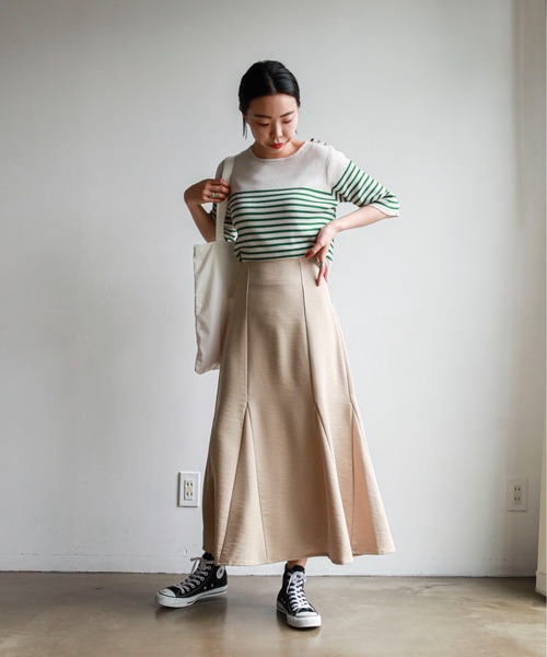 feepur（フェピュール）の「ストレッチマーメイドロングスカート（スカート・レディース・ベージュ/ブラック/パープル/アイボリー・MEDIUM）」の17枚目の写真