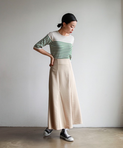 feepur（フェピュール）の「ストレッチマーメイドロングスカート（スカート・レディース・ベージュ/ブラック/パープル/アイボリー・MEDIUM）」の19枚目の写真