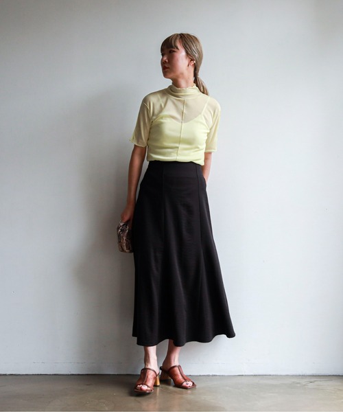 feepur（フェピュール）の「ストレッチマーメイドロングスカート（スカート・レディース・ベージュ/ブラック/パープル/アイボリー・MEDIUM）」の12枚目の写真