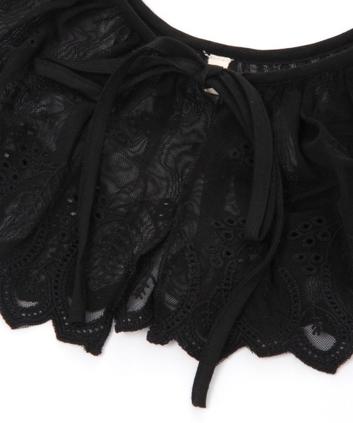 studio CLIP（スタディオクリップ）の「チュールギャザー付け襟（付け襟・レディース・アイボリー/ブラック/ホワイト・FREE）」の12枚目の写真