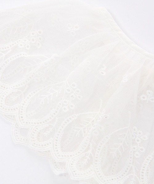 studio CLIP（スタディオクリップ）の「チュールギャザー付け襟（付け襟・レディース・アイボリー/ブラック/ホワイト・FREE）」の10枚目の写真