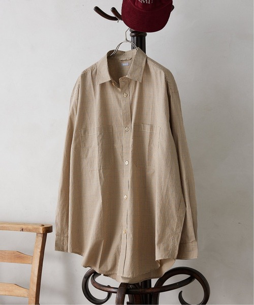 JOURNAL STANDARD relume（ジャーナルスタンダード　レリューム）の「オーバーサイズ ハイキングチェックシャツ（シャツ/ブラウス・メンズ・ベージュ/ネイビー/ピンク・MEDIUM/LARGE）」の19枚目の写真