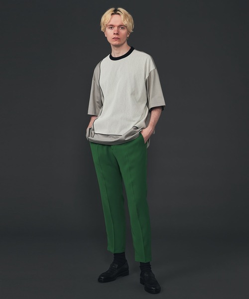 CITY TOKYO（シティトウキョウ）の「スクエアデザインオーバーサイズTシャツ（Tシャツ/カットソー・メンズ・ブラック/オフホワイト/グリーン・1/2）」の22枚目の写真