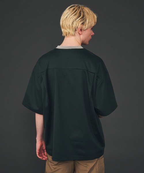 CITY TOKYO（シティトウキョウ）の「スクエアデザインオーバーサイズTシャツ（Tシャツ/カットソー・メンズ・ブラック/オフホワイト/グリーン・1/2）」の16枚目の写真